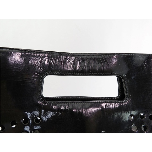 CHANEL Glossy Black Tote with Stud Accents - Picture 7 of 16